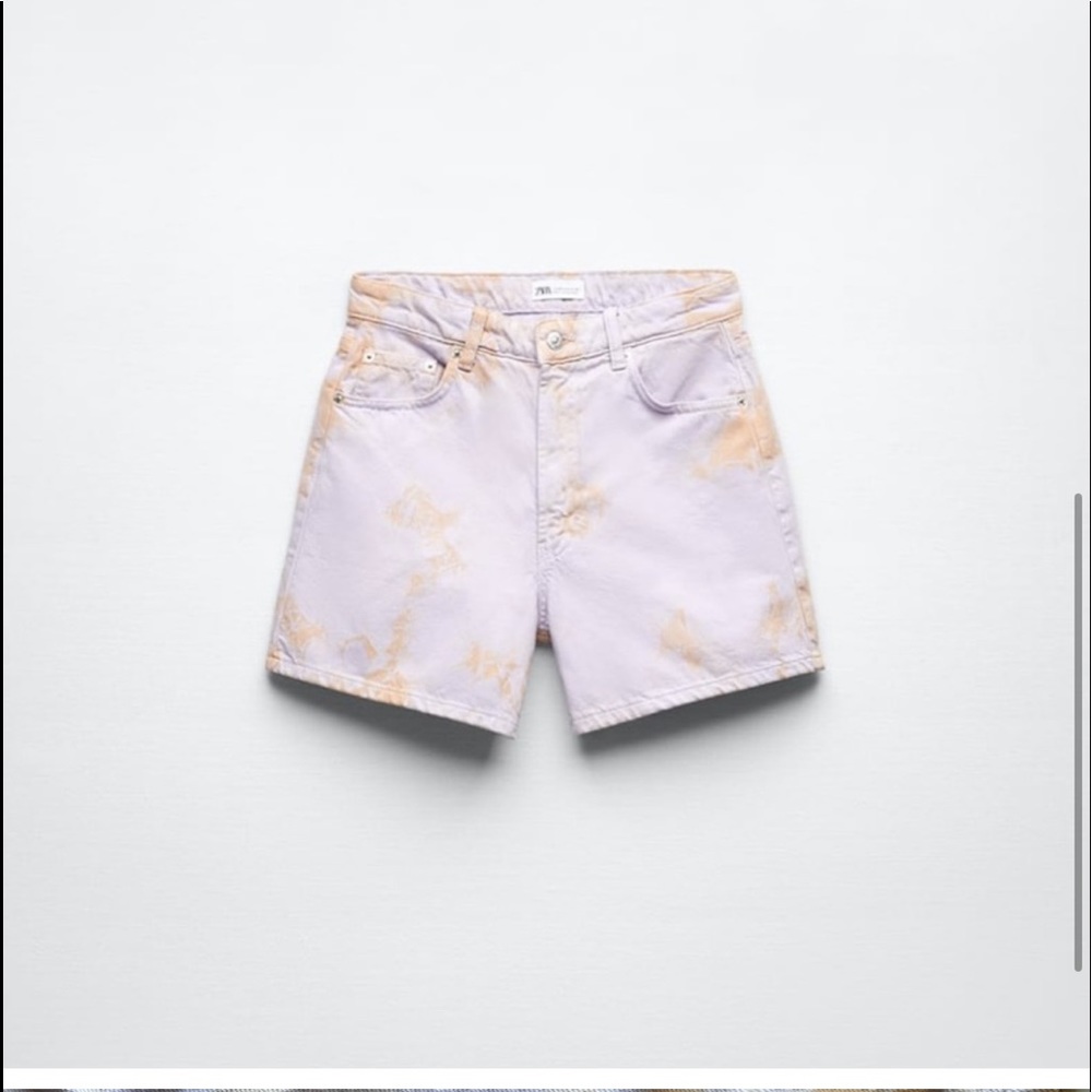 ZARA NWT Retro High Waisted Denim shorts sz 4